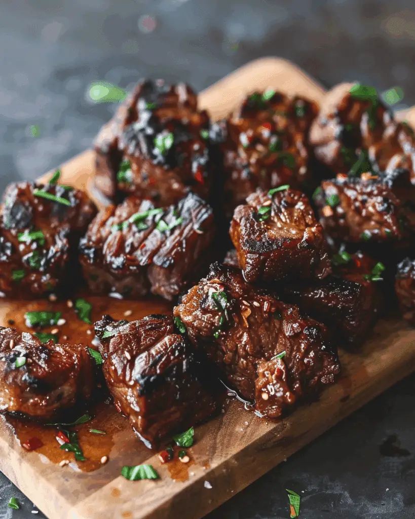 High Protein Slow Cooker Garlic Butter Beef Bites