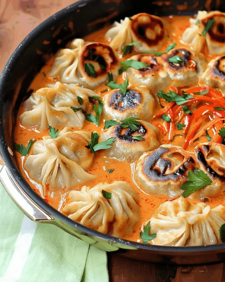 Viral Baked Potstickers in Creamy Curry Sauce
