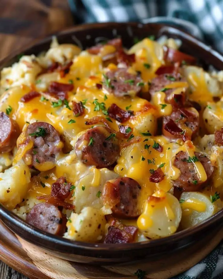 Cheesy Ranch Potatoes and Smoked Sausage