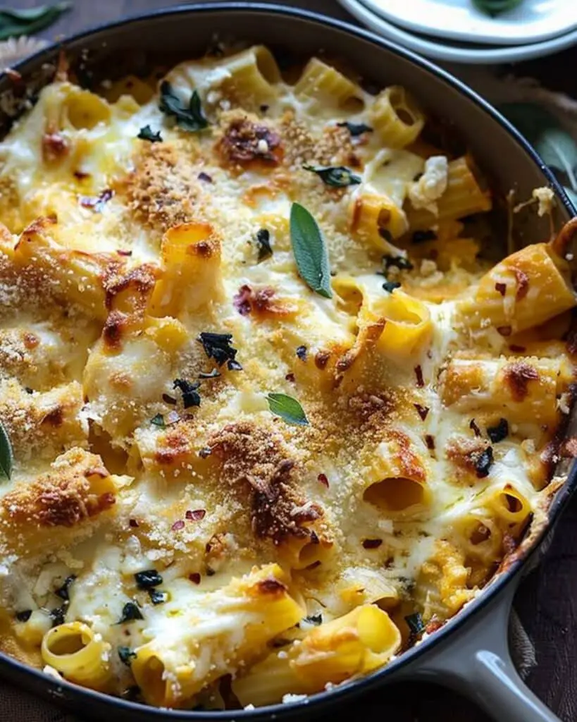 Creamy Butternut Squash Rigatoni Bake