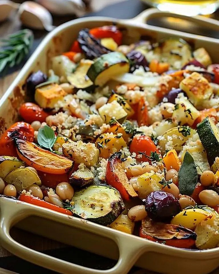 Rustic Roasted Vegetable Bake with Cannellini Beans