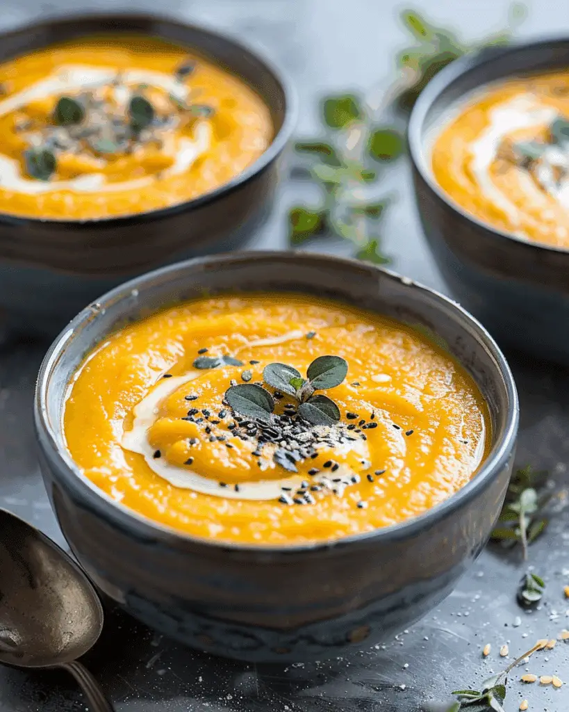 Autumn Carrot and Sweet Potato Soup