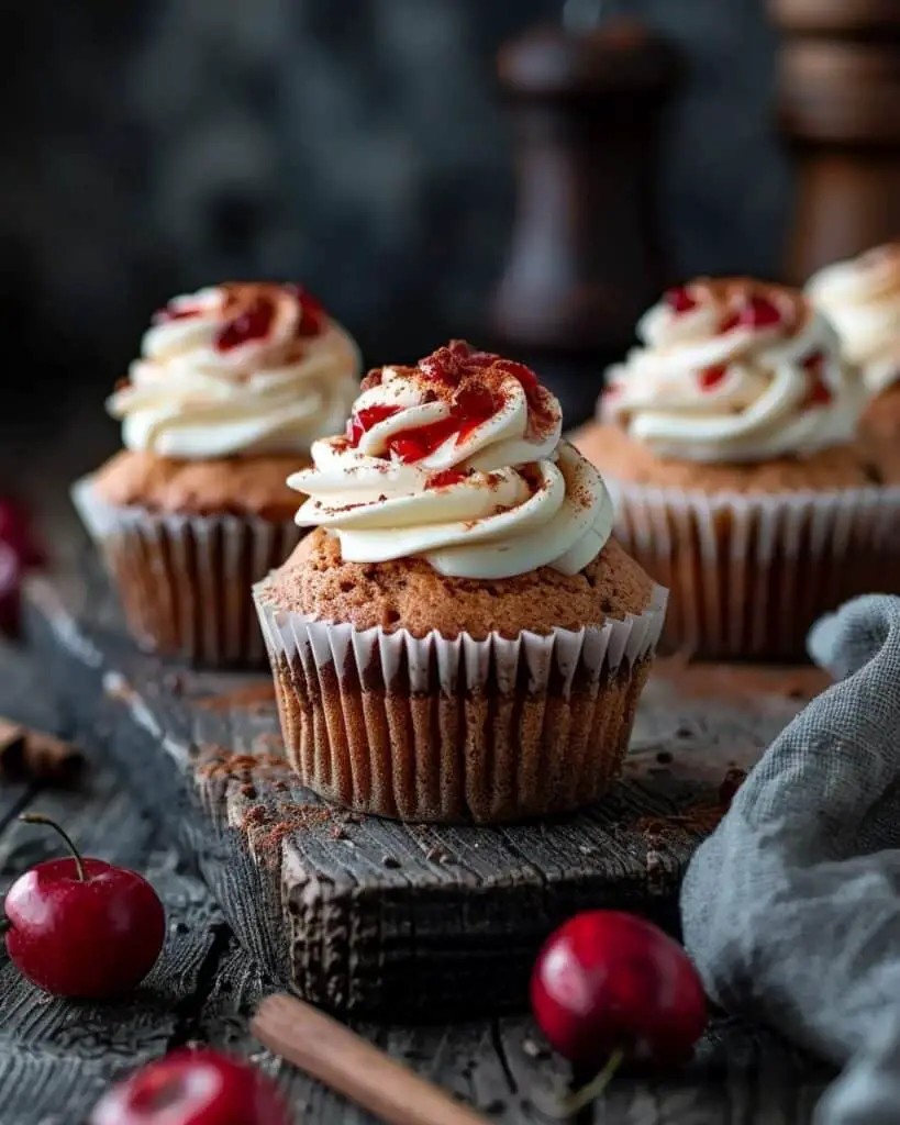 Gothic Cherry Cupcakes