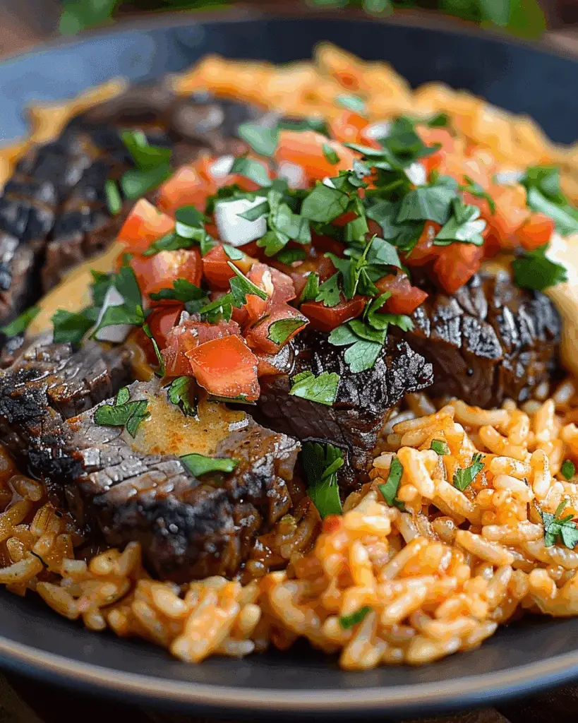 Steak with Savory Tomato Rice