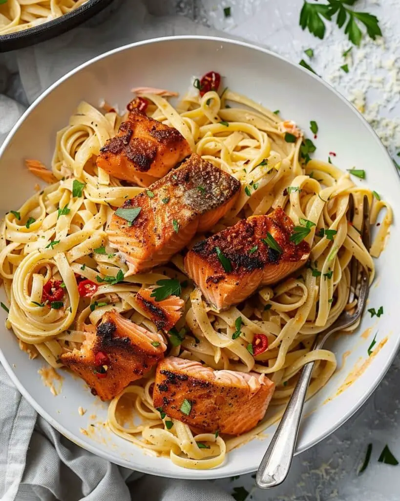 Creamy Cajun Salmon Pasta