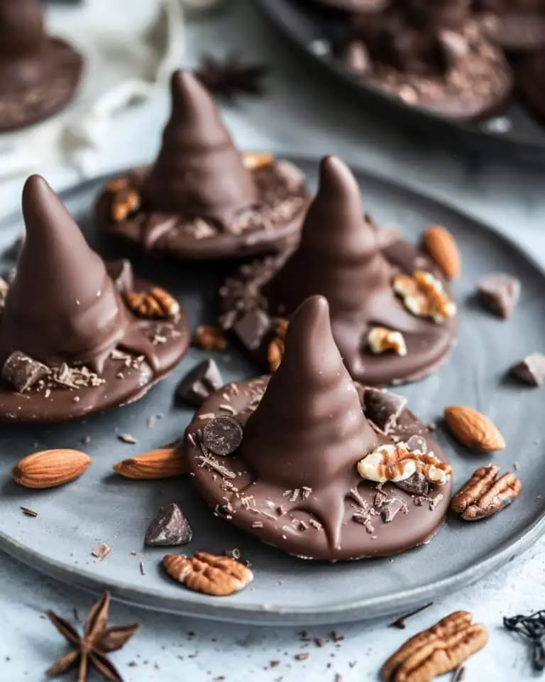 Fudge Stripe Witch Hat Cookies