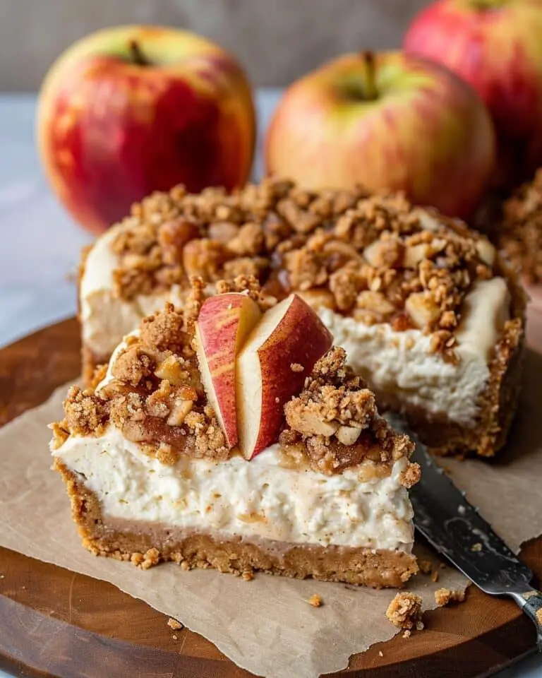 Creamy Apple Crumble Cheesecake