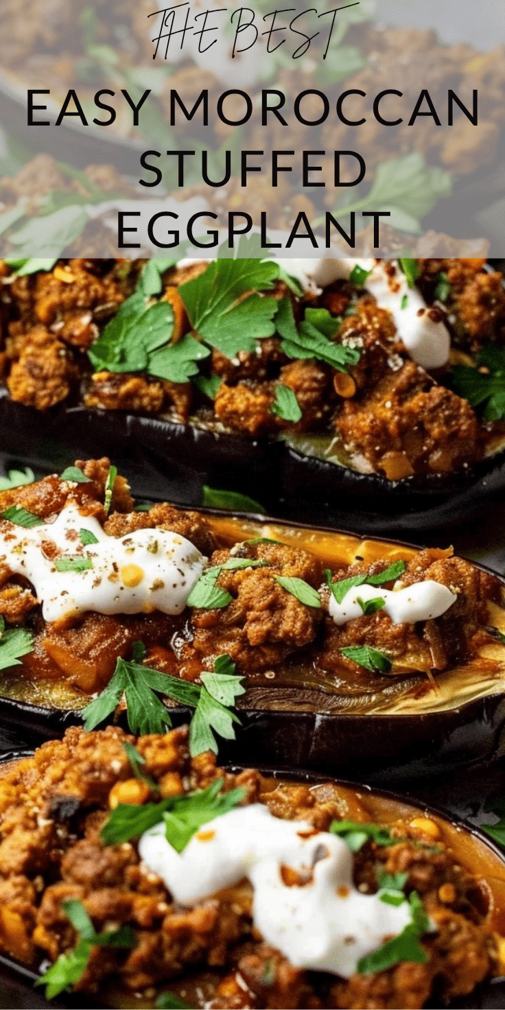 Easy Moroccan Stuffed Eggplant Cooked by Maya