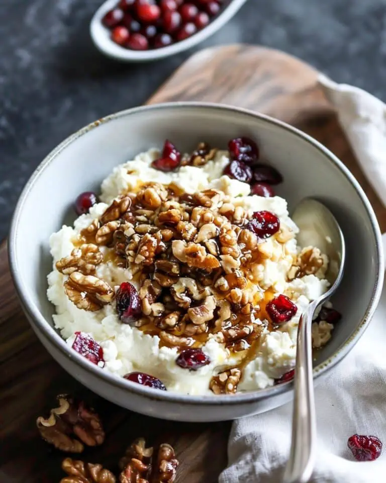 Whipped Goat Cheese with Honey, Cranberry & Walnuts