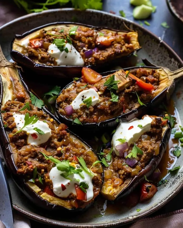 Easy Moroccan Stuffed Eggplant