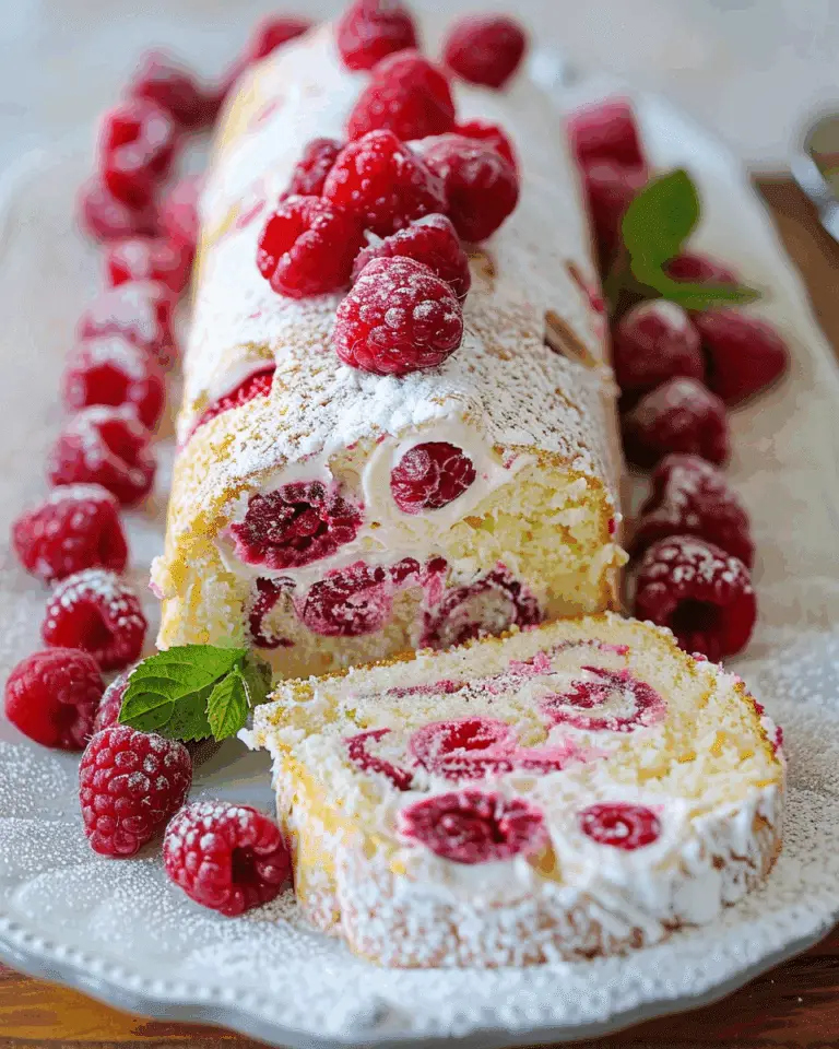 Raspberry Swiss Roll Cake