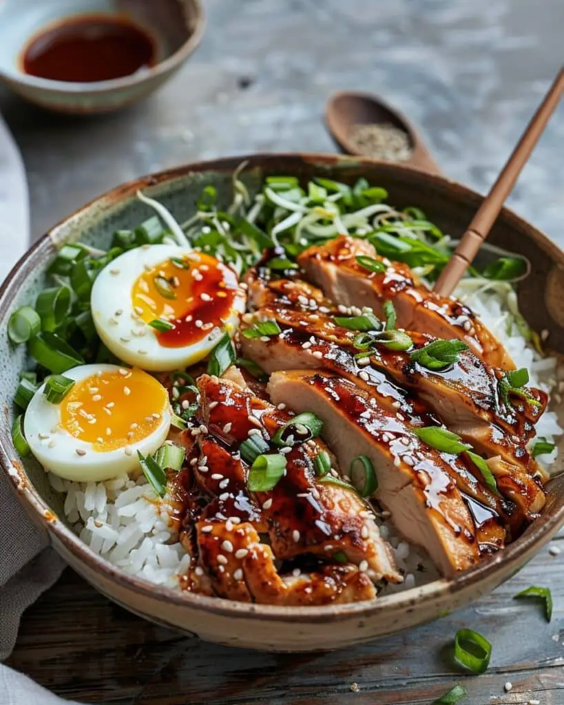 Delicious Sticky Chicken Rice Bowls