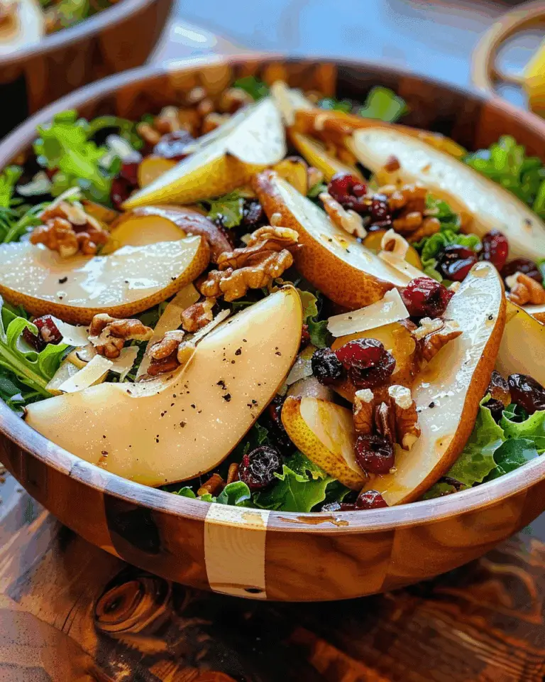 Pear Salad with Balsamic and Walnuts