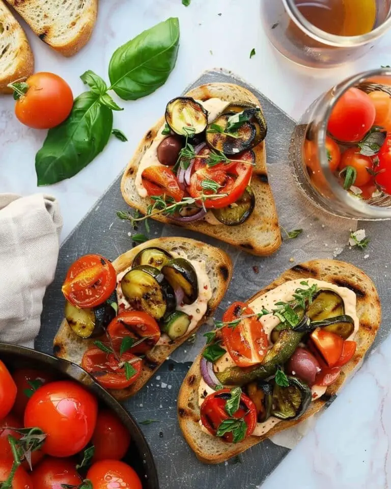 Grilled Ratatouille Tartines