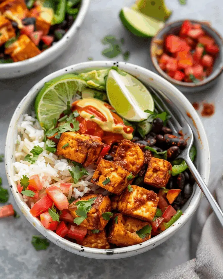 Baked Tofu Burrito Bowl