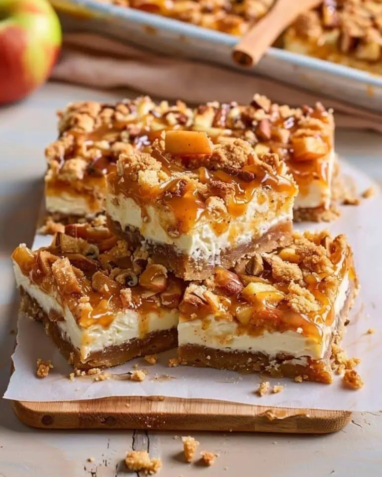 Caramel Apple Cheesecake Bars