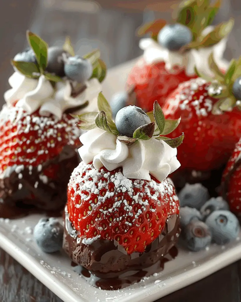Chocolate Cheesecake Stuffed Strawberries
