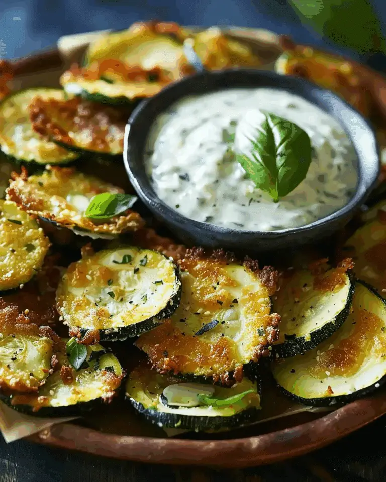 Crispy Zucchini Chips with Basil Mayo