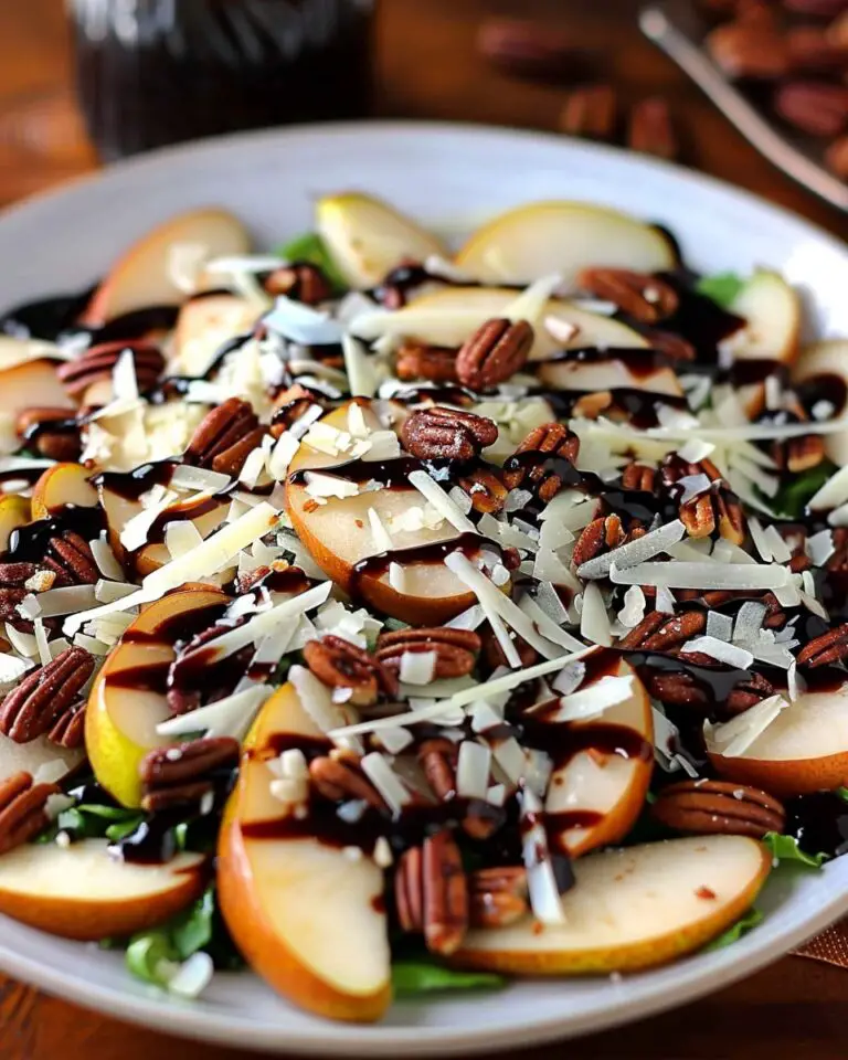 Pear and Candied Pecan Salad with Balsamic Vinaigrette