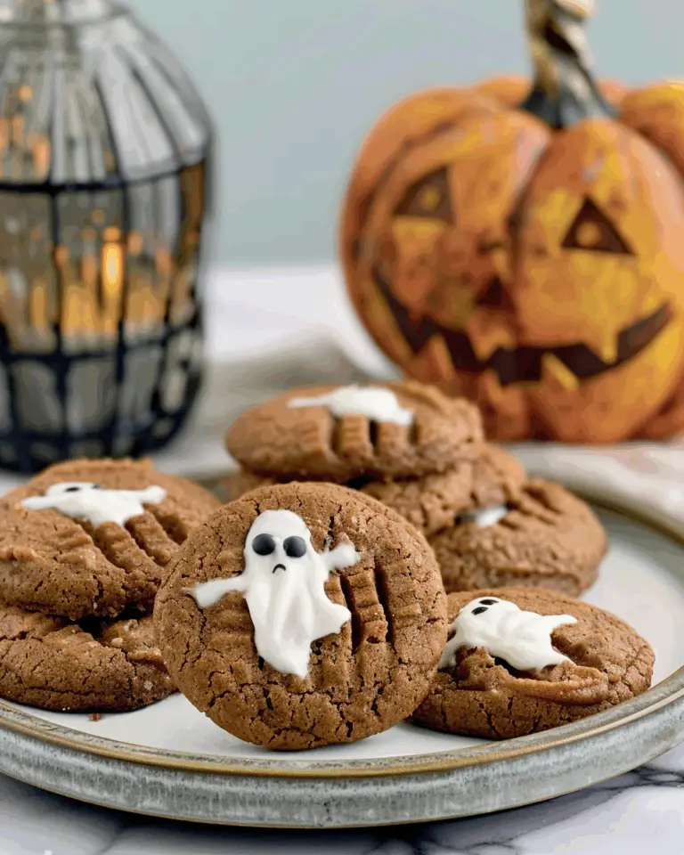 Spooky Ghost Brown Butter Pumpkin Cookies