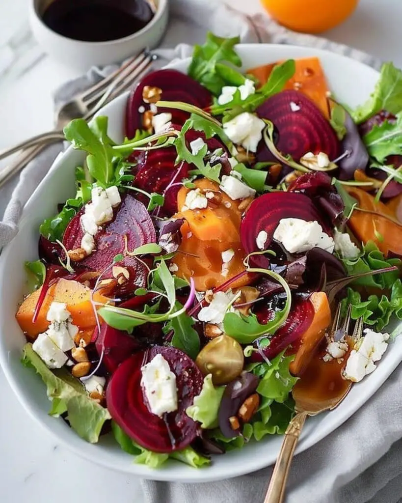 Beet Salad with Goat Cheese and Balsamic