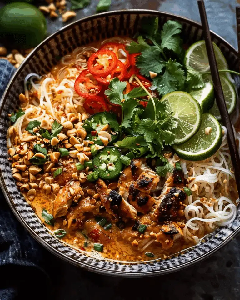 Thai Peanut Chicken Noodle Bowls