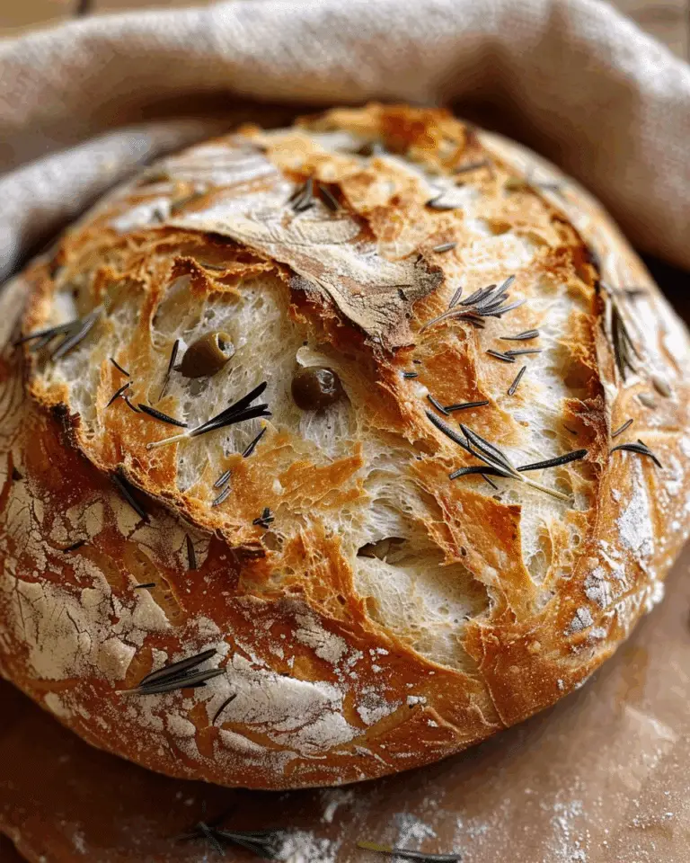 Rustic Rosemary Olive Artisan Bread