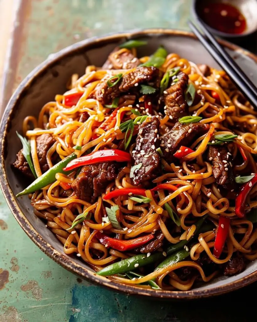 Sesame Beef Stir-Fry Noodles