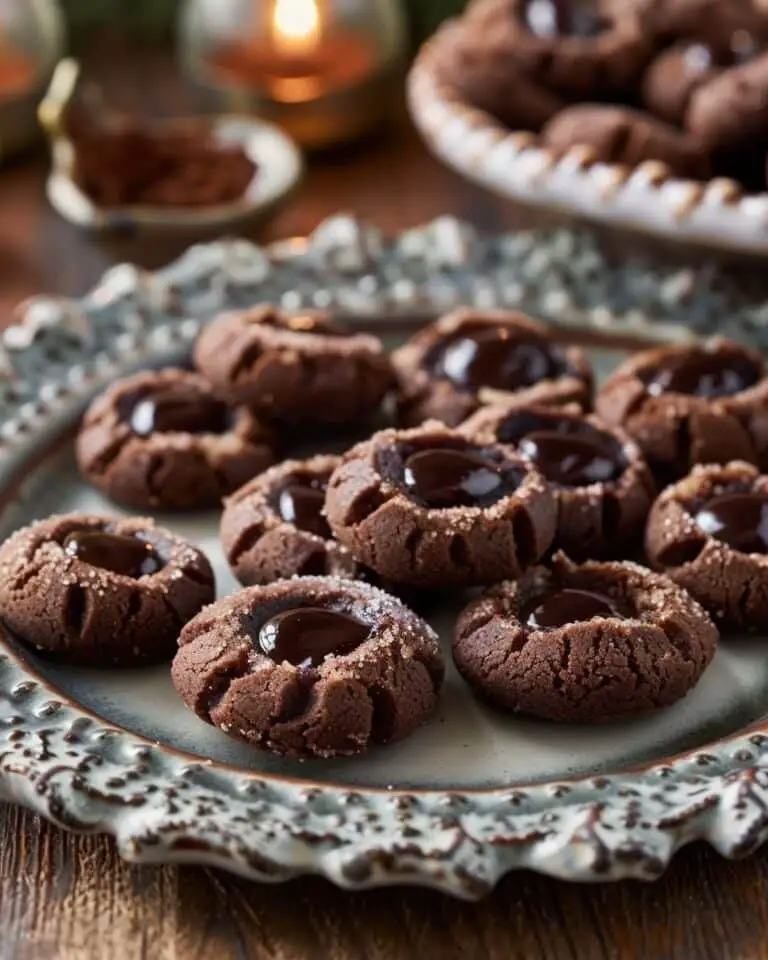 Chocolate Thumbprint Cookies