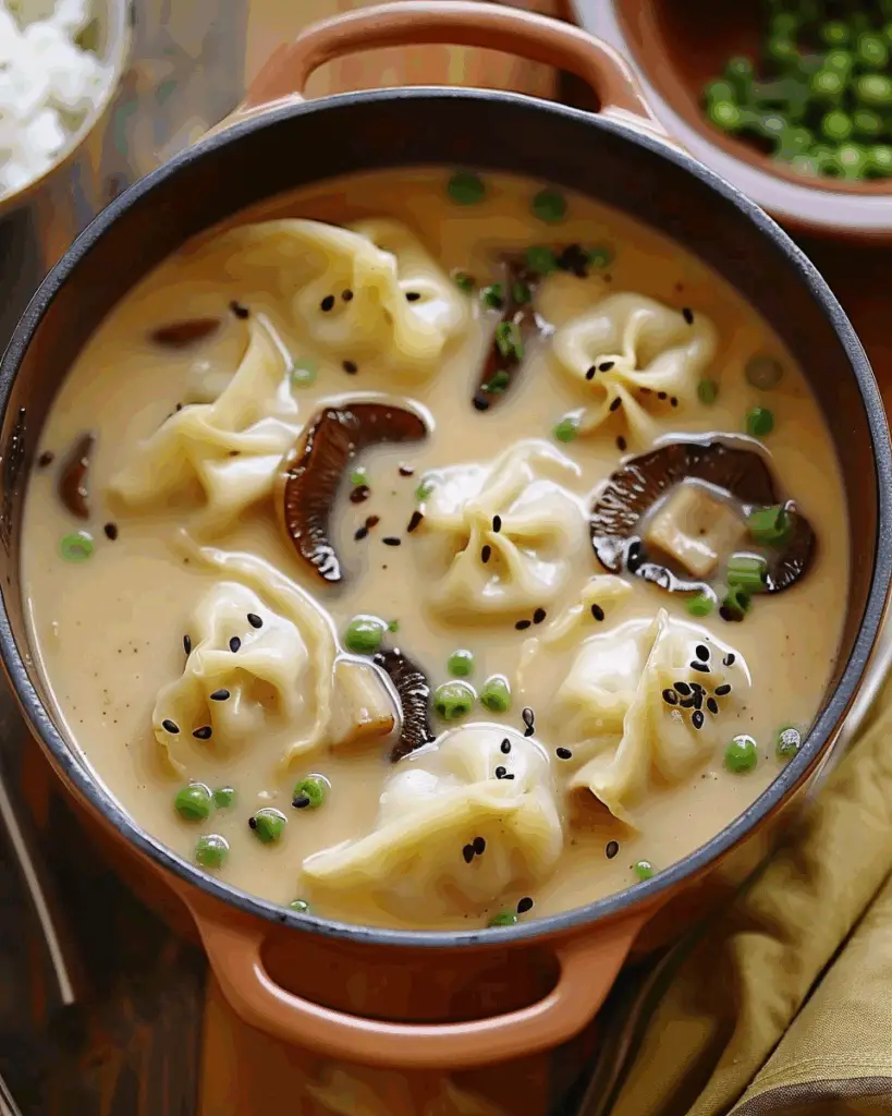 Shiitake and Potsticker Soup