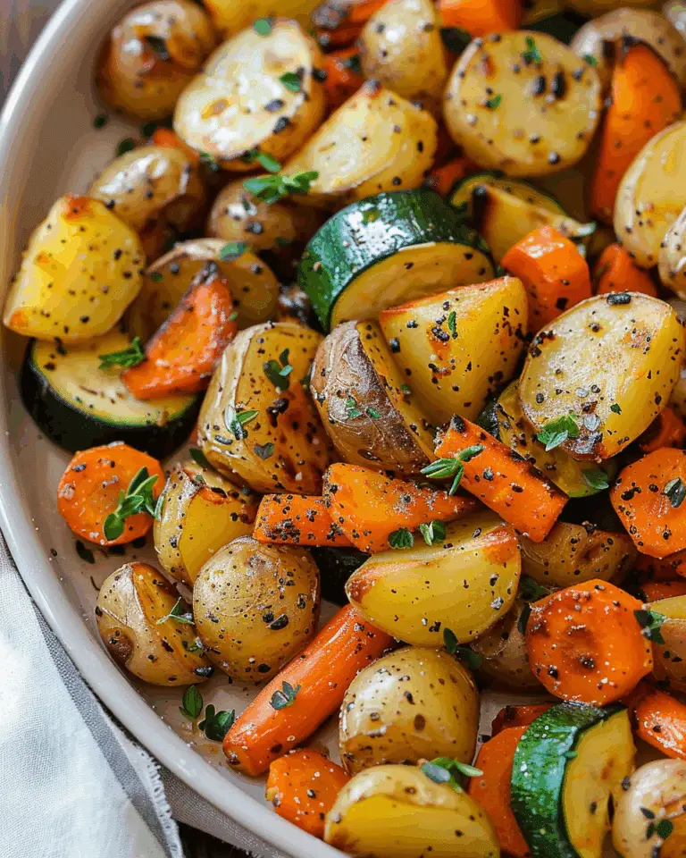 Roasted Vegetables Recipe with Potatoes, Carrots, and Zucchini