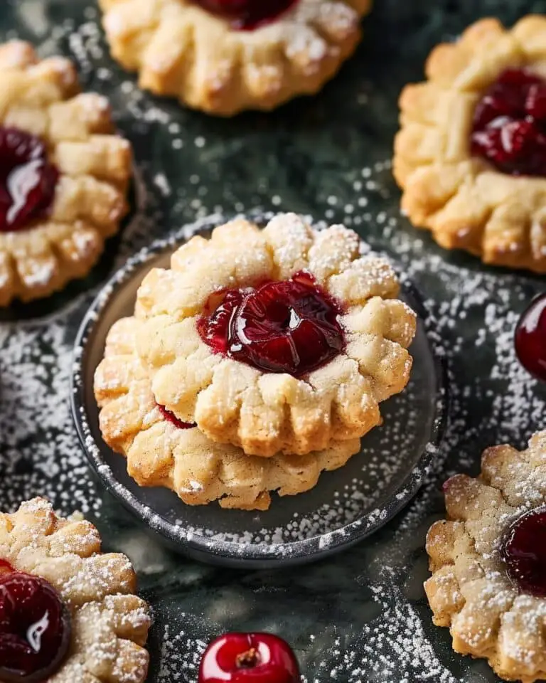 Cherry Bakewell Cookies