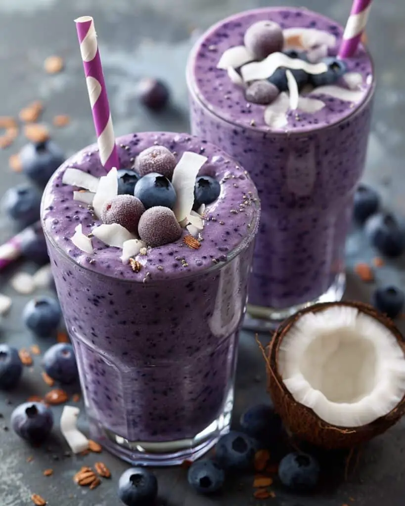 Creamy Blueberry Coconut Smoothie Recipe