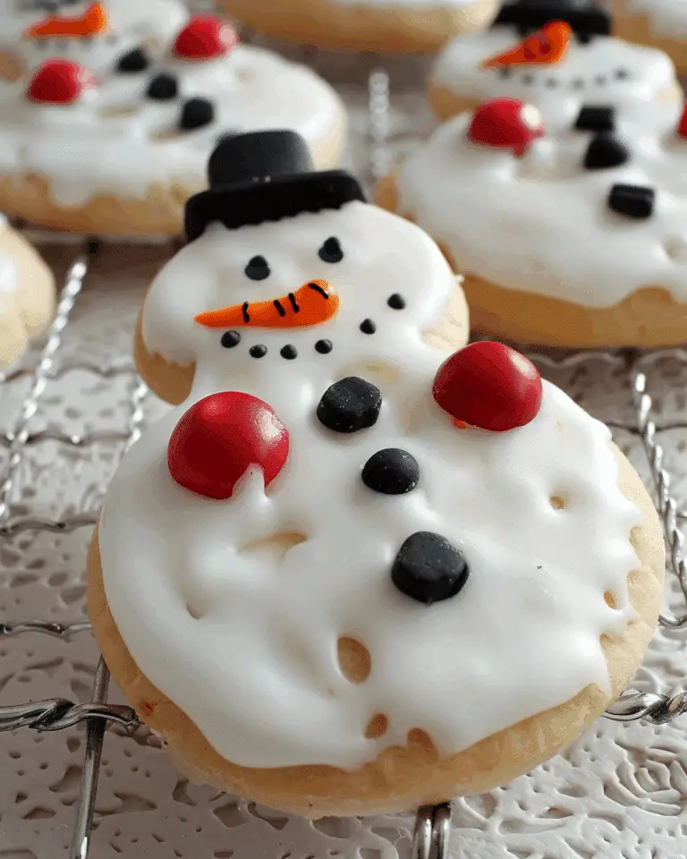 Melted Snowman Biscuits