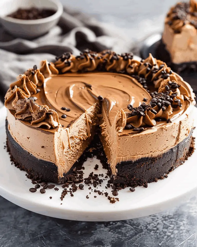No-Bake Mocha Cheesecake