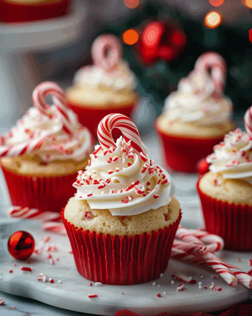 Delicious Candy Cane Cupcake