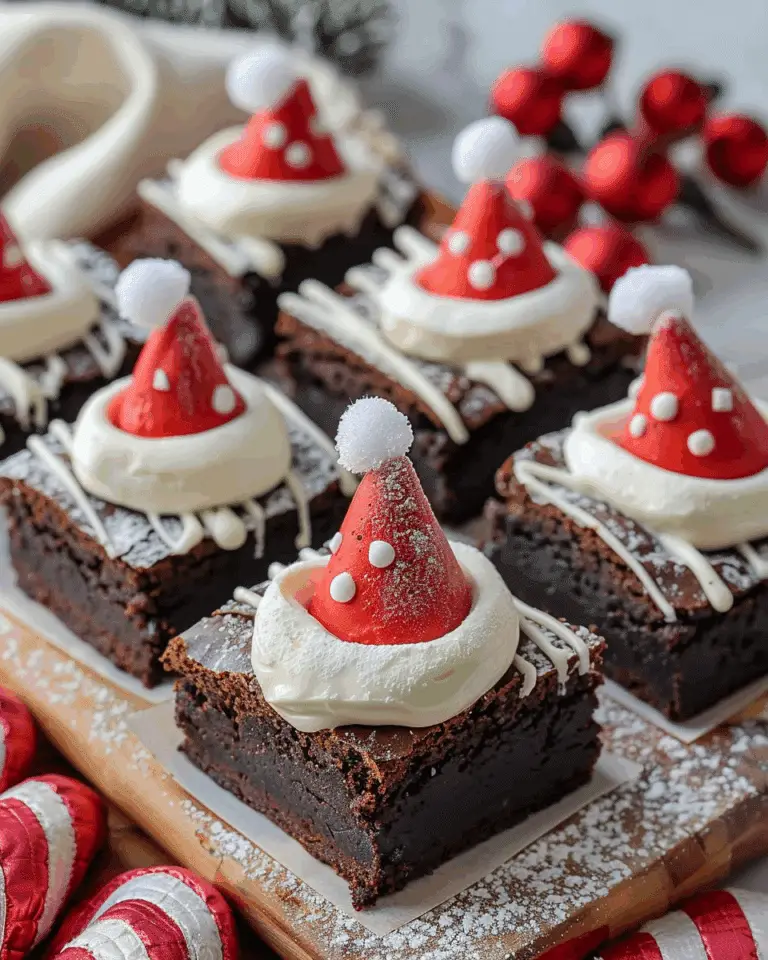 Easy Santa Hat Brownies