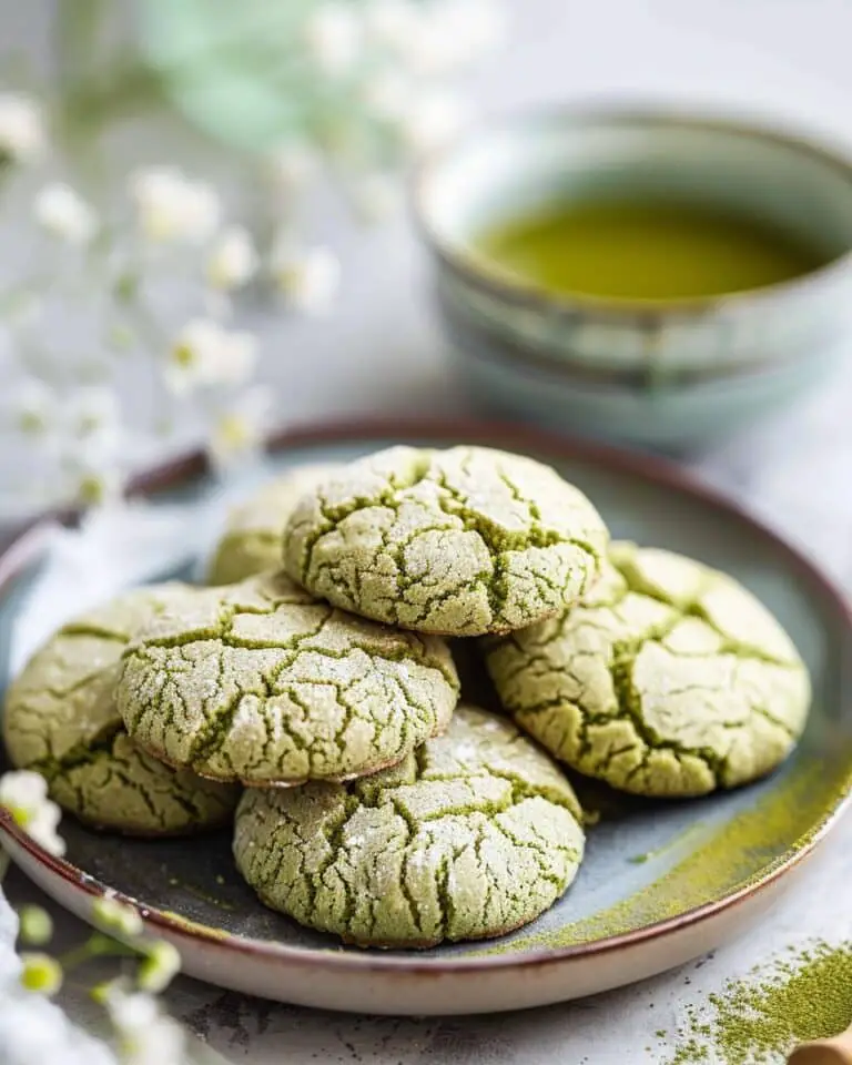 Matcha Crinkle Cookies