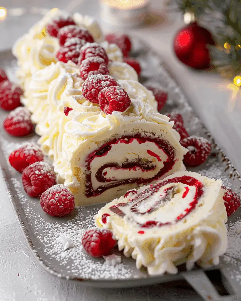 White Chocolate Raspberry Yule Log Recipe