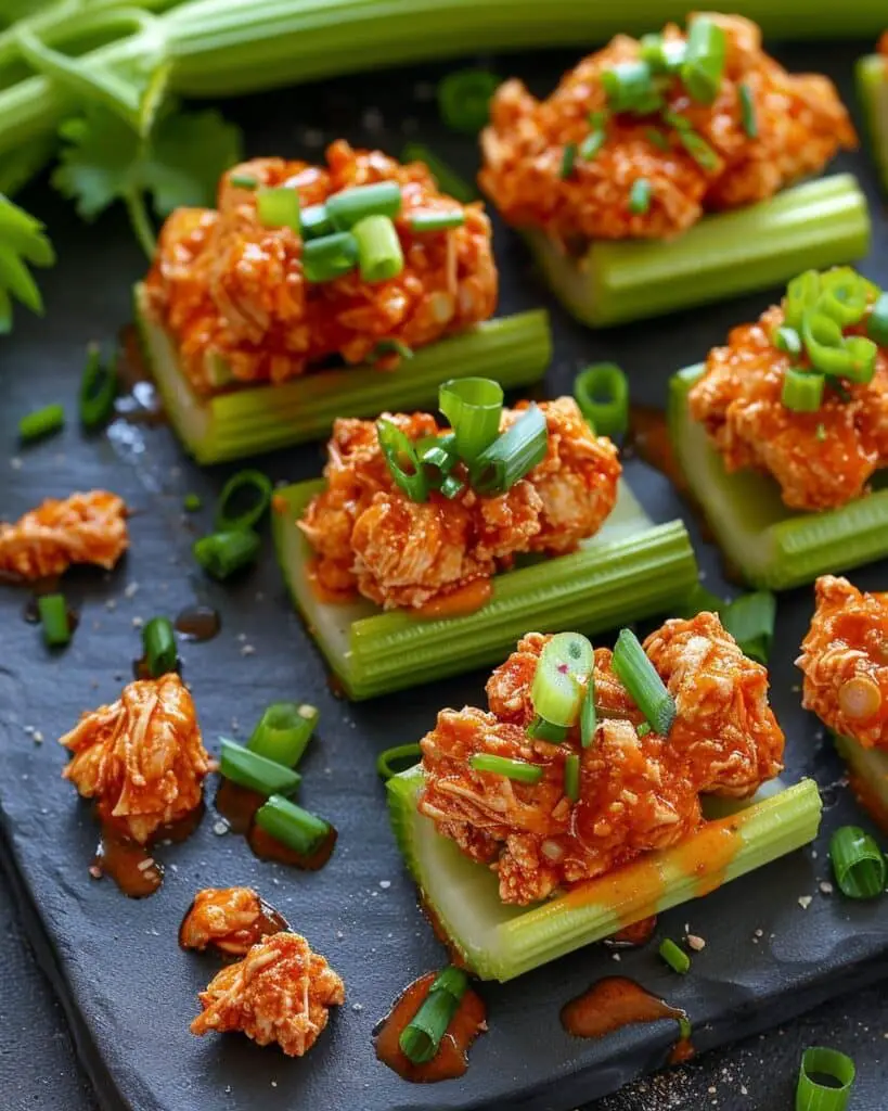 Buffalo Chicken Celery Bites