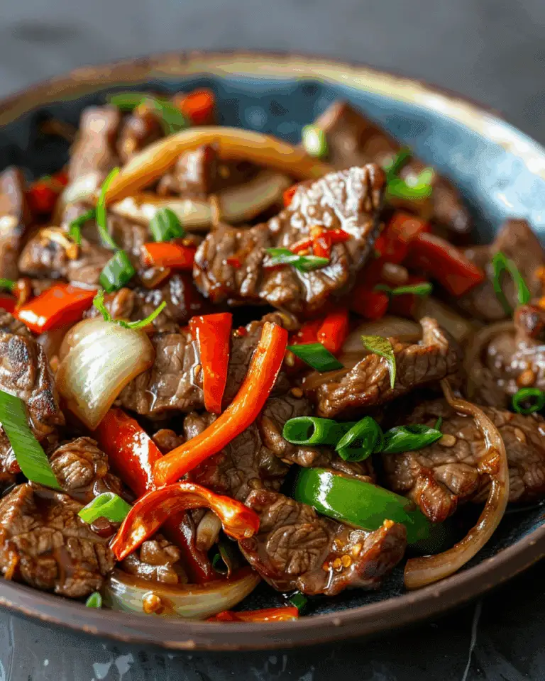 Sizzling Chinese Pepper Steak with Onions