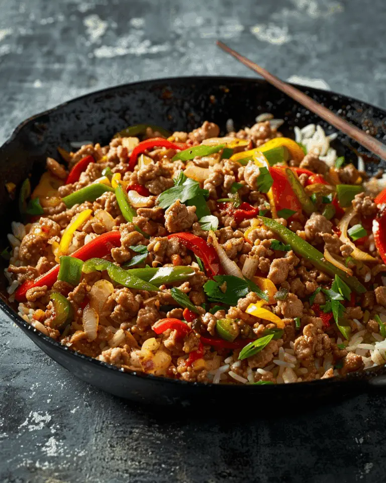 Easy Ground Turkey and Peppers Stir-Fry