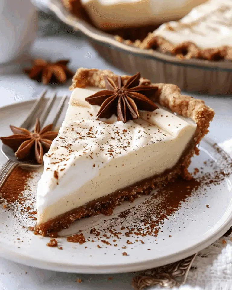 Eggnog Pie with Gingerbread Crust