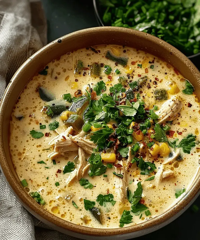 Viral Creamy Chicken Poblano Soup
