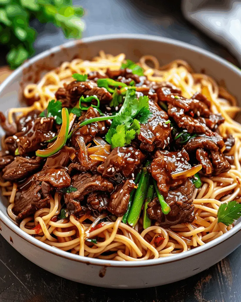 Sticky Beef Noodles