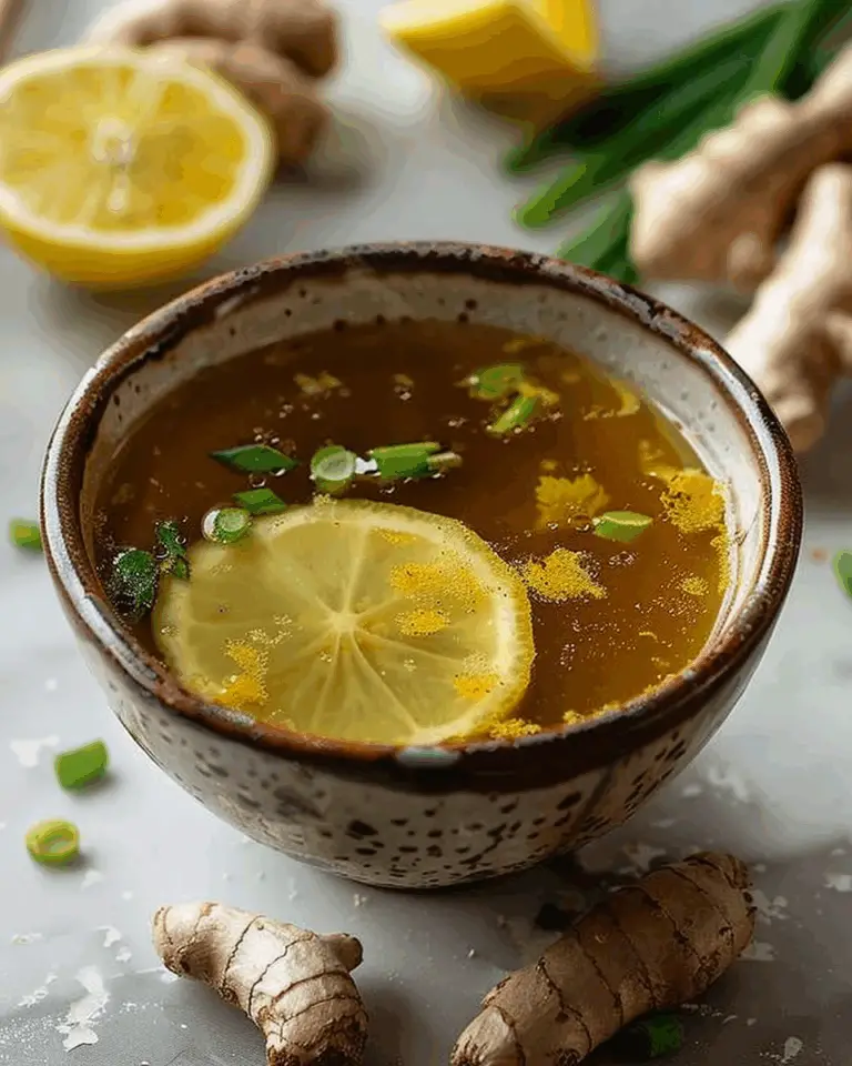 Healing Miso-Ginger Lemon Detox Broth