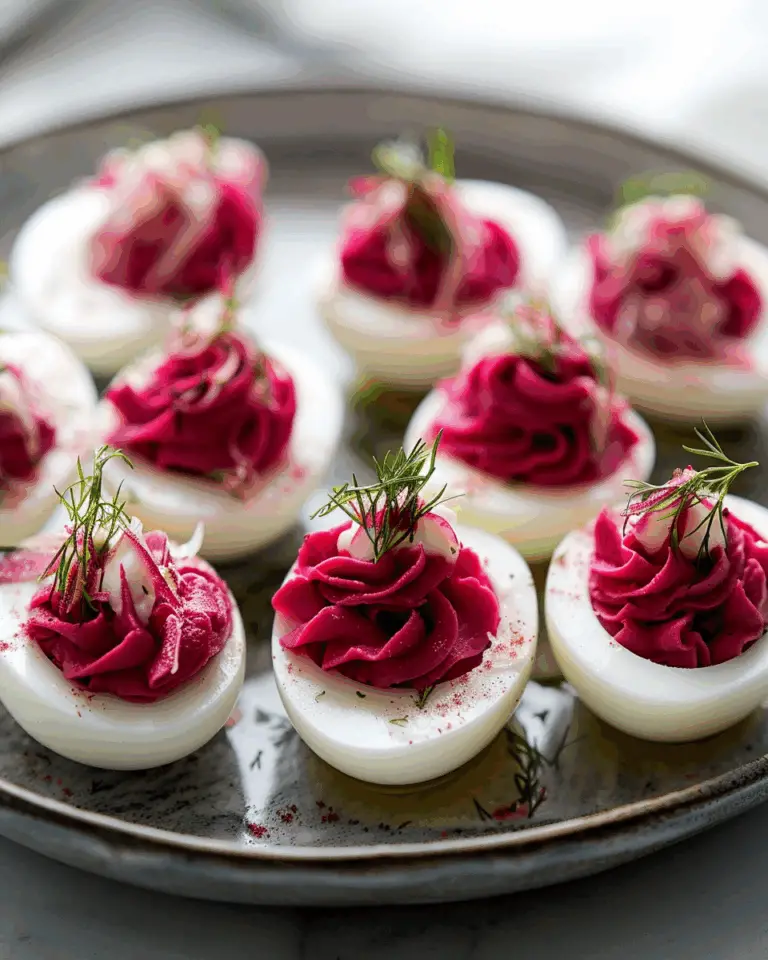 Beet Pickled Deviled Eggs Lox-Style