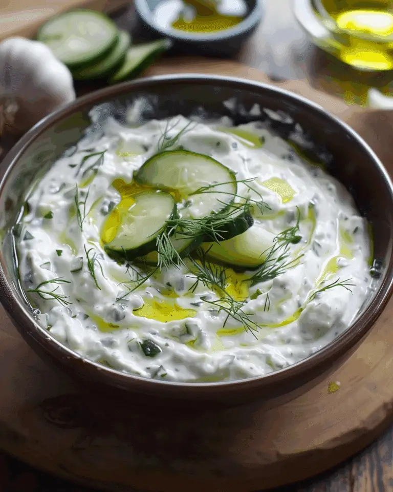 Greek Yoghurt, Cucumber & Garlic Dip