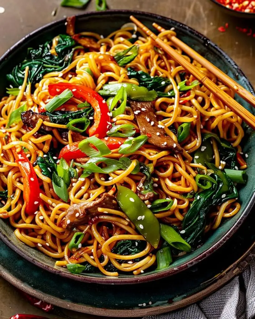 Sweet & Spicy Garlic Noodle Stir-Fry