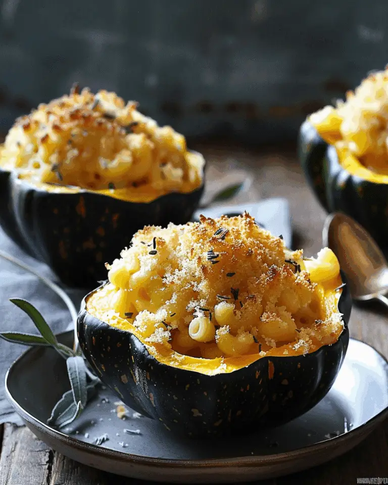 Macaroni and Cheese in Acorn Squash Bowls